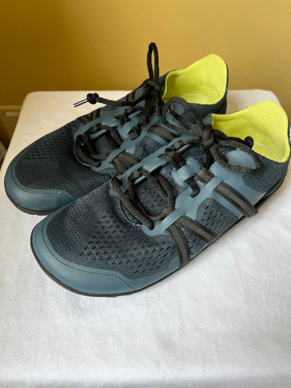 Xero Shoes Speed Force 2 Barefoot Running Shoes Size 8 Navy Blue Green